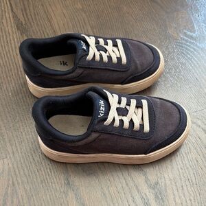 Kids Black and Tan Sneakers
